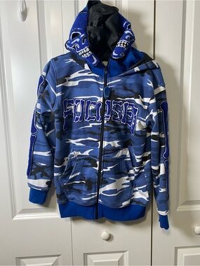 Focused Clothing Camo Skeleton Hoodie Upscale Streetwear